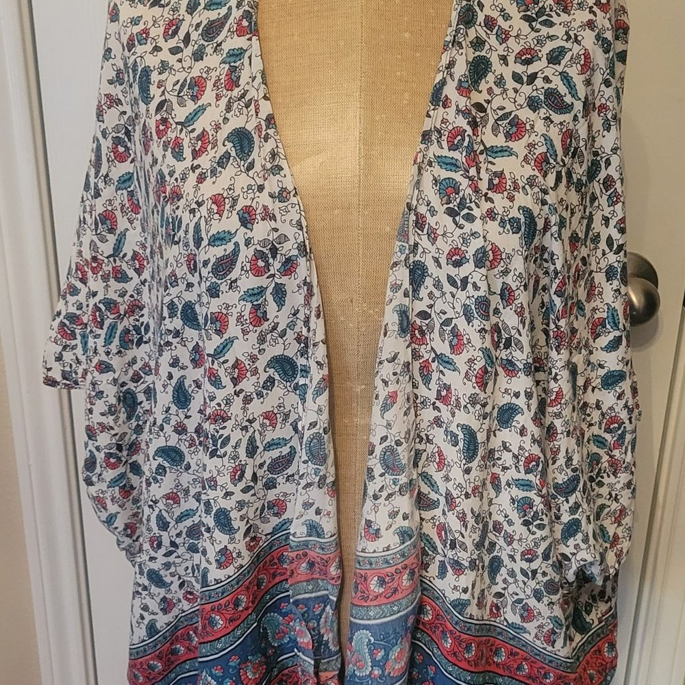 Forever21 Paisley Hip-Length Kimono